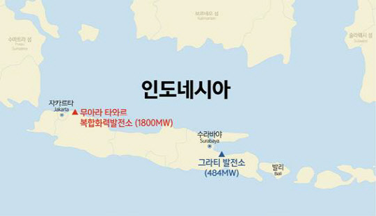 인도네시아 무아라 타와르 복합화력발전소.<두산중공업 제공>